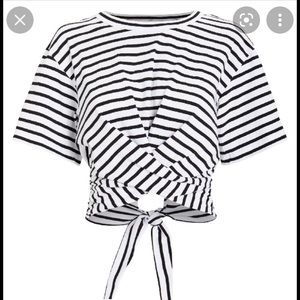 XS A.L.C. Jules Tee - Black/White Stripes